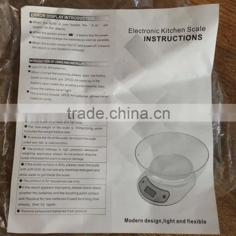Electronic Kitchen Scale LOT-C03 Orange