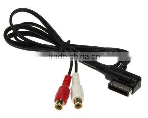 Audi AMI MMI 2RCA Aux Cable Fit 2009 UP MMI 2G 3G system