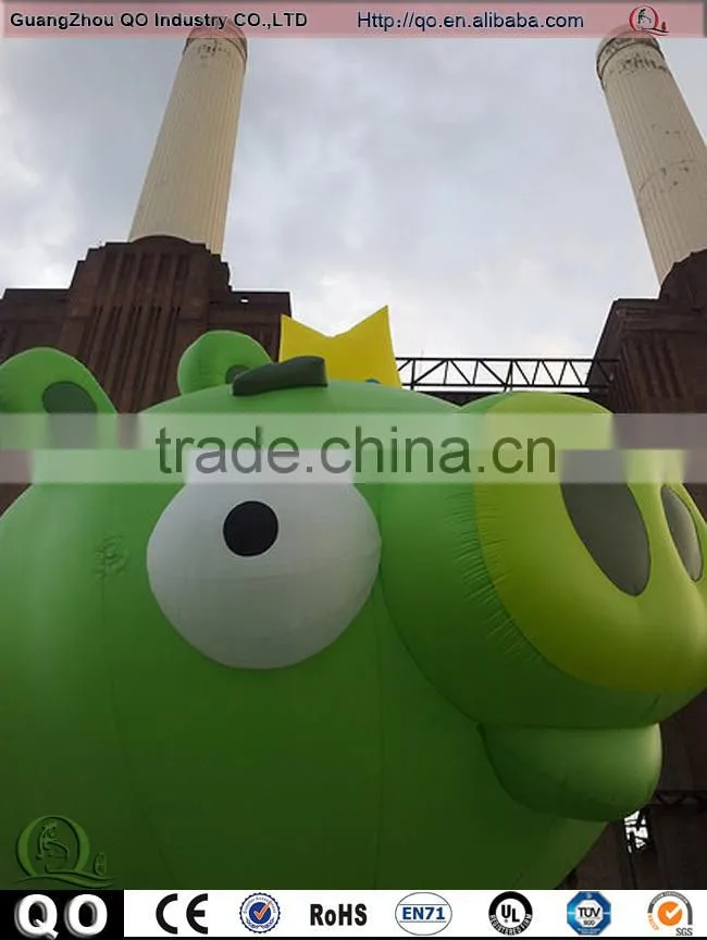 Yellow and black giant advertising pvc cartoon inflatable mascot