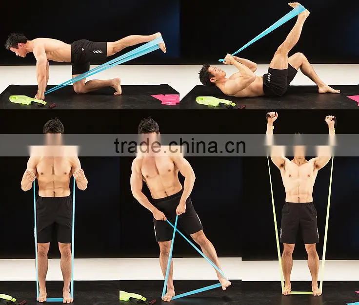 3 PILATES RESISTANCE BANDS/ Gym Equipment/ Rack