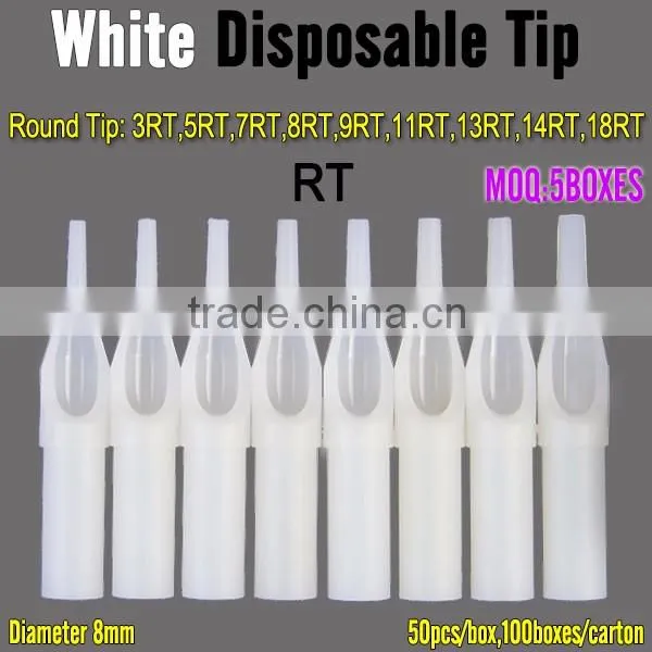 Top white disposible tattoo needle tip RT Round Liner 8mm