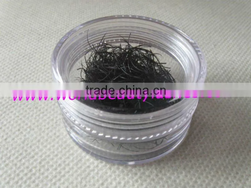 hot sale hand made PBT fiber loose silk mink lashes wholesale price packed in pot