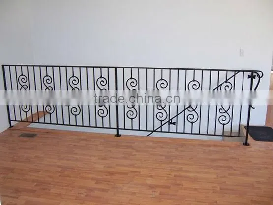 short hot galvanized wrought iron balcony fence