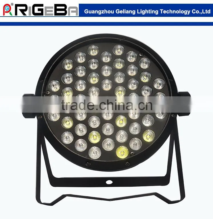 2015 cheap LED Par 64 54led*1w rgbw dmx stage mini flat par light /flat par can