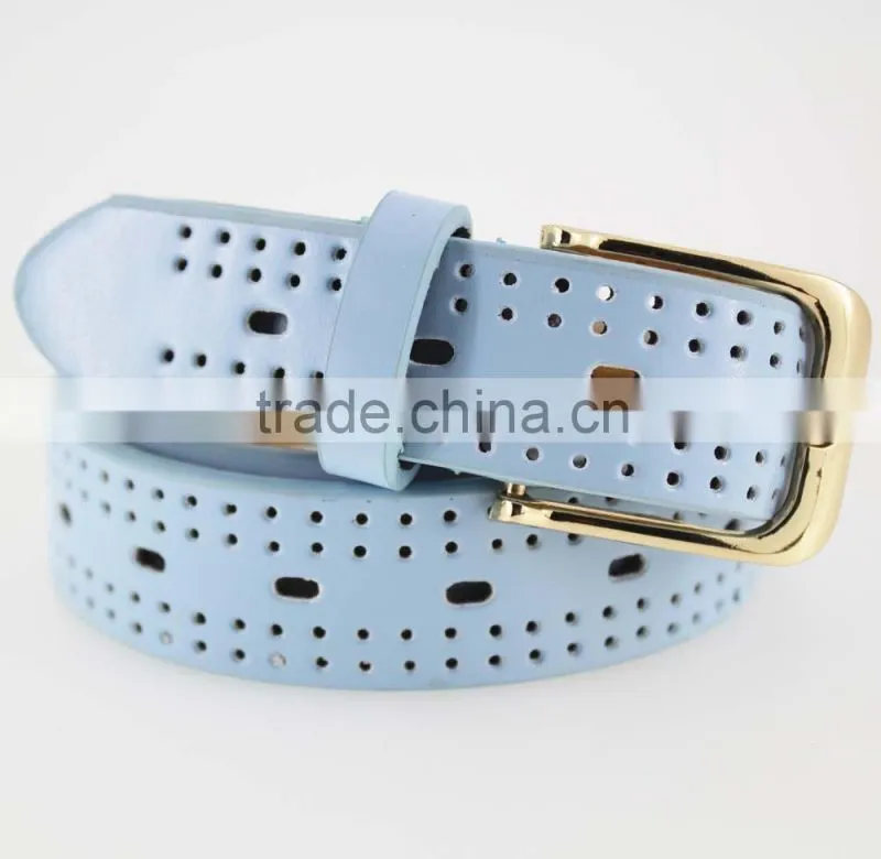 HOT 1 inch Women fashion summer dresses belt with colorful leather buckle in summer china Factory