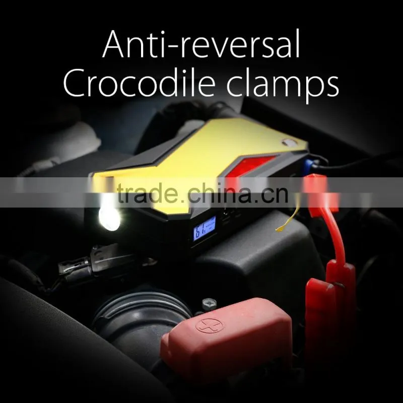 600A Peak 18000mAh Portable Car Jump Starter External Battery Smart Charger Power Bank with Compass & LCD Screen and LED Flash