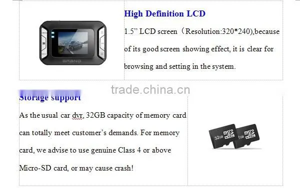 Mini Car front camera DVR with chipset of NTK96550+AR0330 hd 1080p front rear camera car dvr