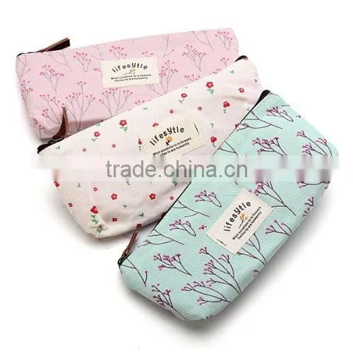 Countryside Flower Floral Cosmetic Makeup Bag Pouch