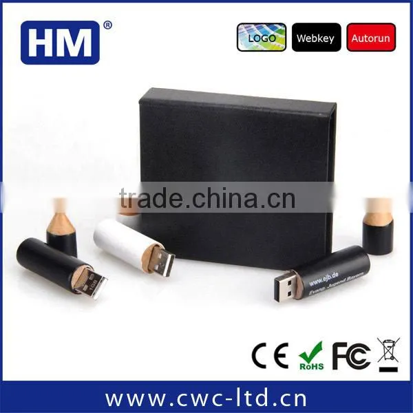 shenzhen factory custom design wholesale high speed pencil wooden usb pen drive