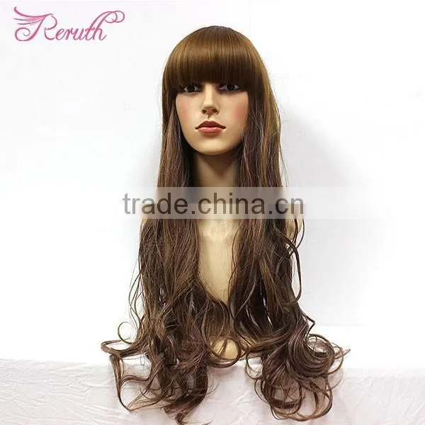 high quality factory price red human hair wig