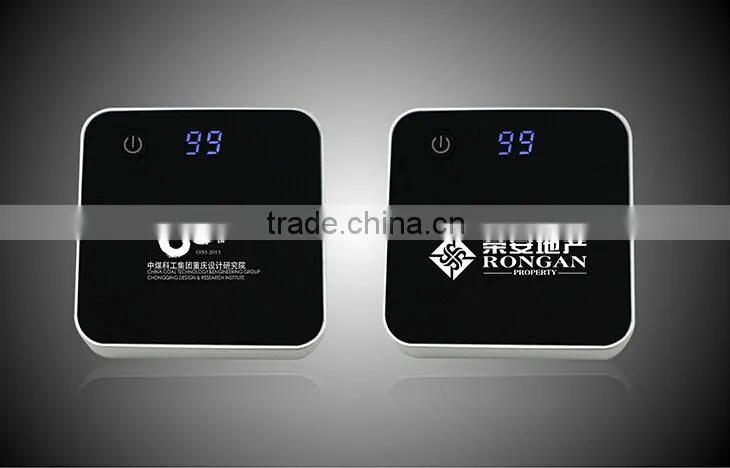High end promotion gift powerbank usb charger with 40 pages auto sliding LED advertising poster, custom logo available