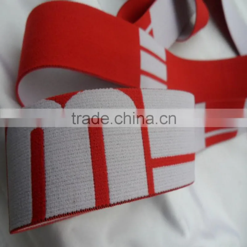 Custom red elastic tape for garment