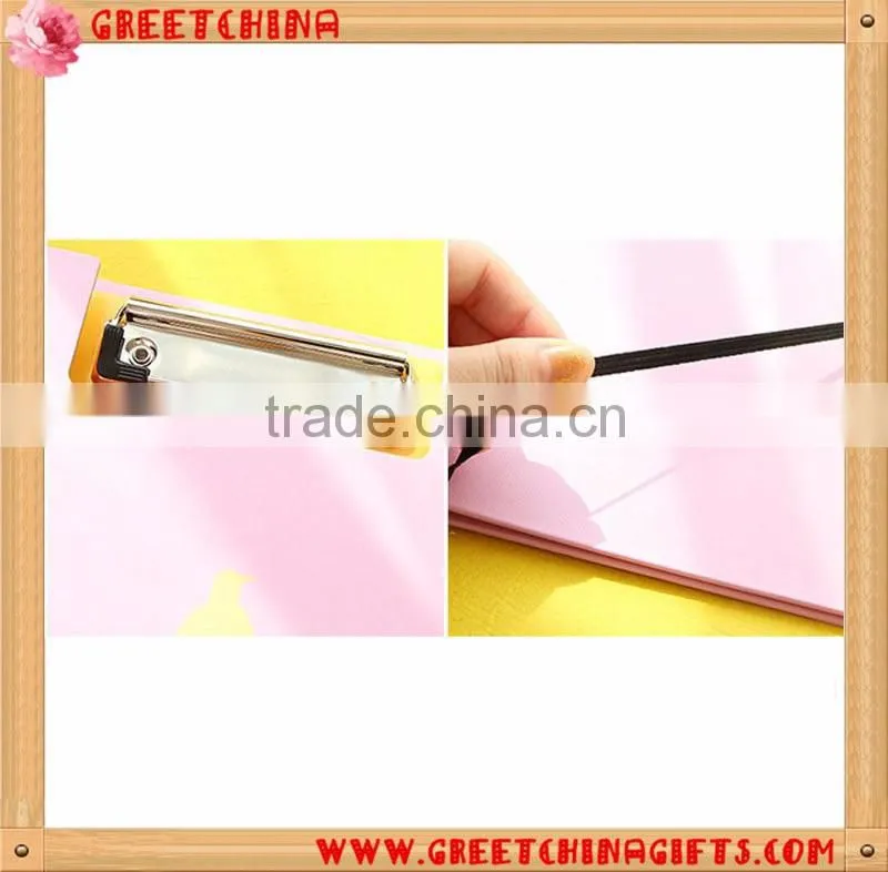Fresh Style Korea Stationery Cute Animal Shadow Design A4 Clip File Portfolio File Folder