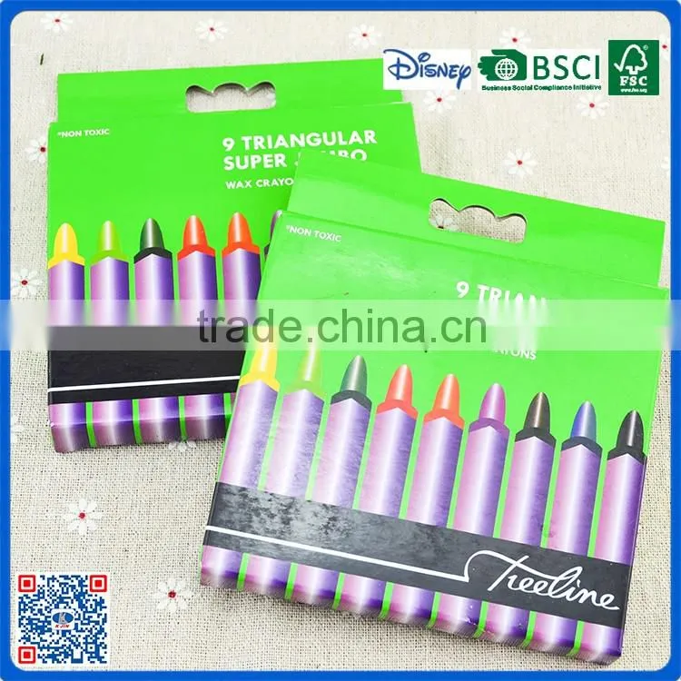 New arrival 9 colors paper wrap crayons for drawing