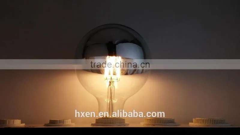 LED half chrome bulb filament g125 8W