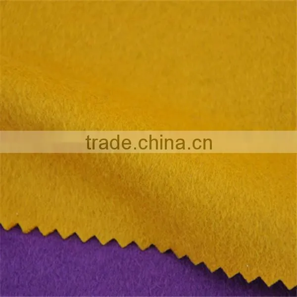 Wholesale super fine wool cashmere blend fleece woolen fabric for winter coats