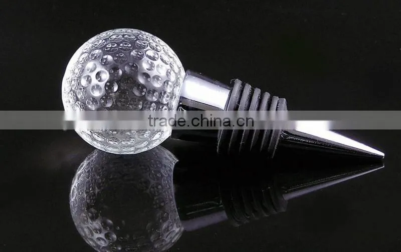Bottle decorative transparent crystal ball wine stopper