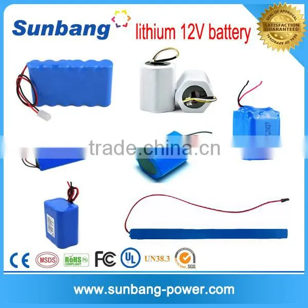 Customized deep cycle 12v 5ah lithium battery pack for solar street light/lamp