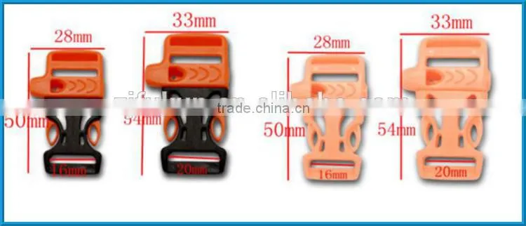 Colorful Whistle Plastic Buckles For Paracord Bracelet Grow In the Dark Whistle Buckle