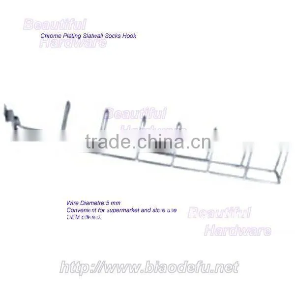 Supermarket slatwall sock display racks