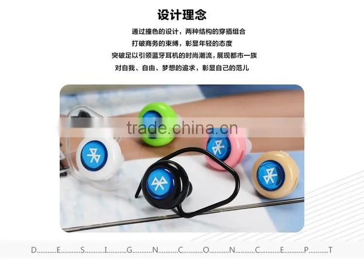 Fashion Wireless Earphone Mini Mono Headphone Bluetooth Headset Hands free Universal For iPhone For Samsung For HTC For Xiaomi