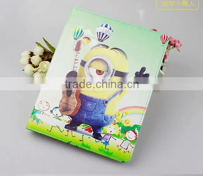 For iPad Air 3D Despicable Me 2 Rotation Leather Cover