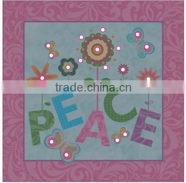 Children gift cartoon style lighted up canvas printing