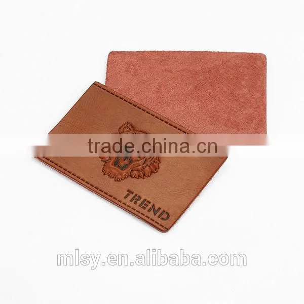 New arrival fashion custom embossed leather patch