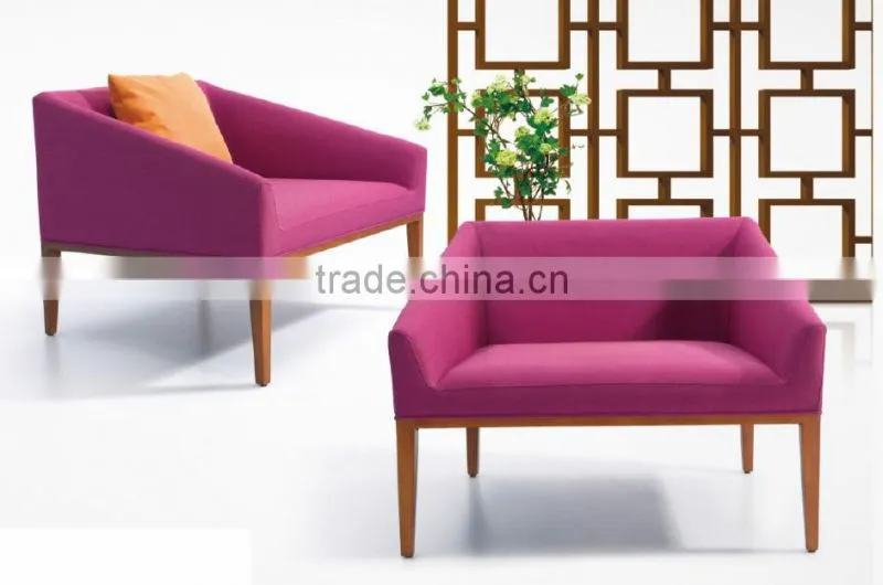 Wood and PU leather /fabric sofa set designs