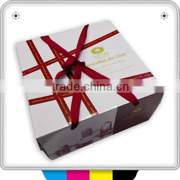 Cheap colourful paperboard wedding cake box, cake box design with handle