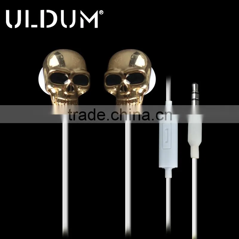 ULDUM 3.5 stereo with microphone heavy bass sound metal earpieces for music