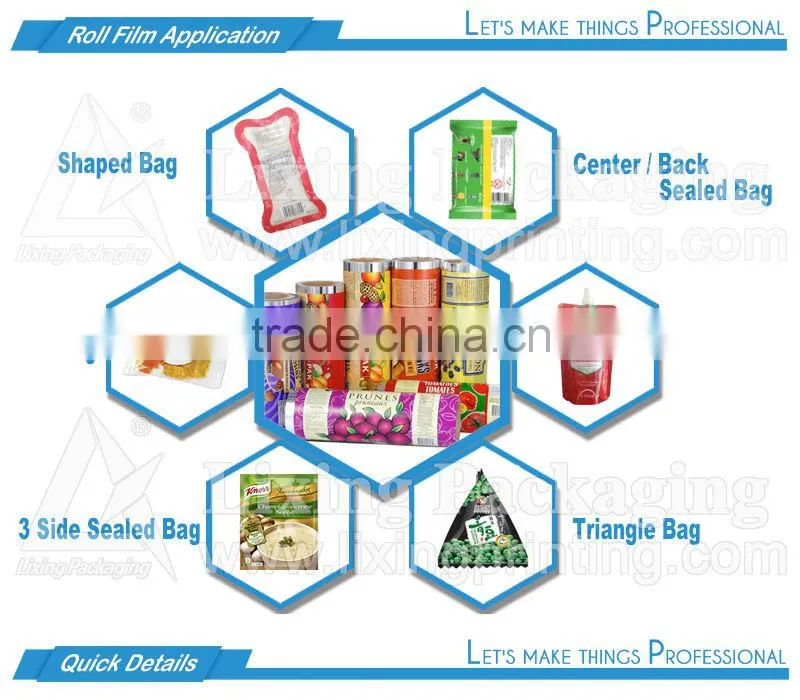 Laminated food grade packaging film