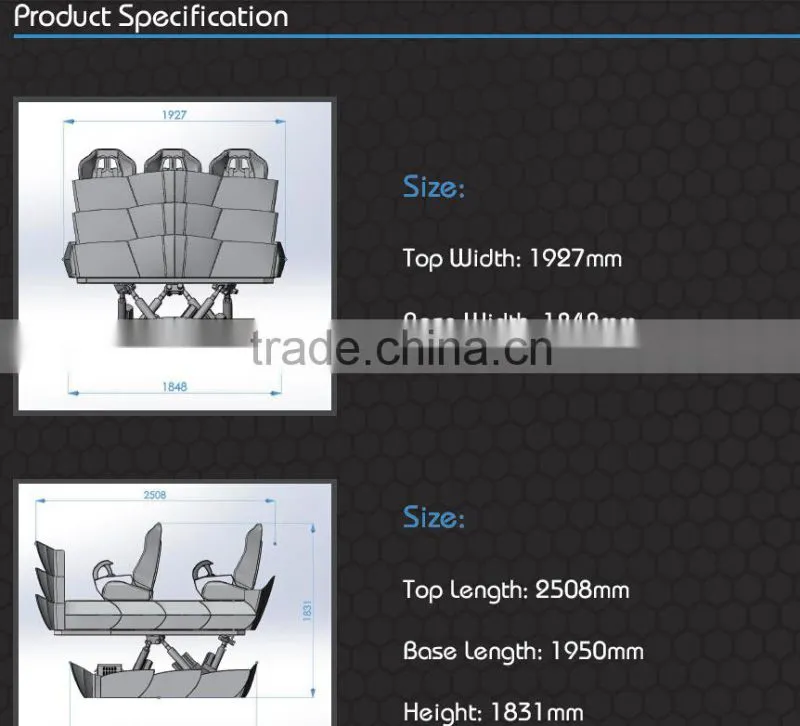Sentron top sale in 2015 6 seats Virtual reality cinema goggles cinema simulator, 6 seats VR cinema, 6 seats vr simulator