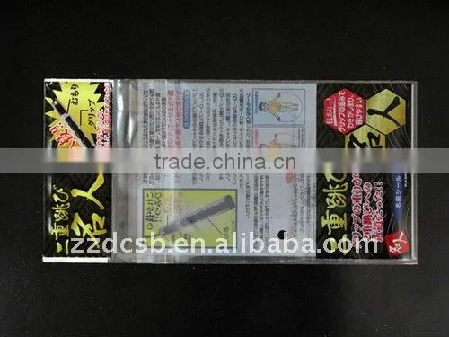 Color printed self seal plastic bopp bag with header
