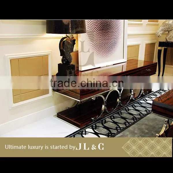 Latest TV stand with solid wood in living room from JL&C furniture (China supplier)