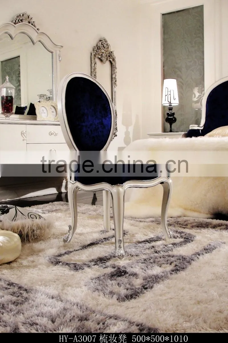 European style solid wood Antique bedroom furniture Bed Bedside table Wardrobe Dressing table Bench Royal Chair Commode