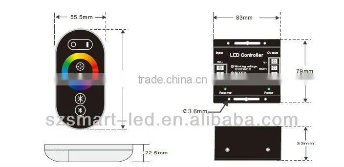 rgb led touch panel controller