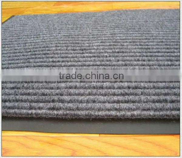 PP ribbed carpet with pvc backing