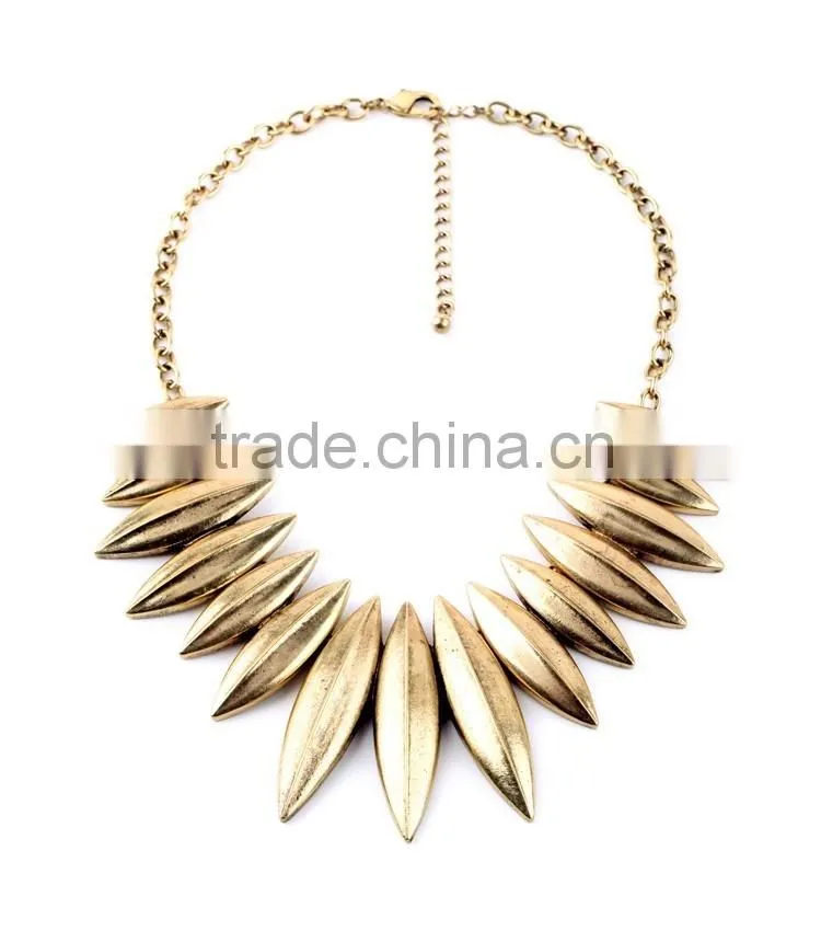OEM/ODM Manufacture 2016 Vintage Leaf Pendant Necklace