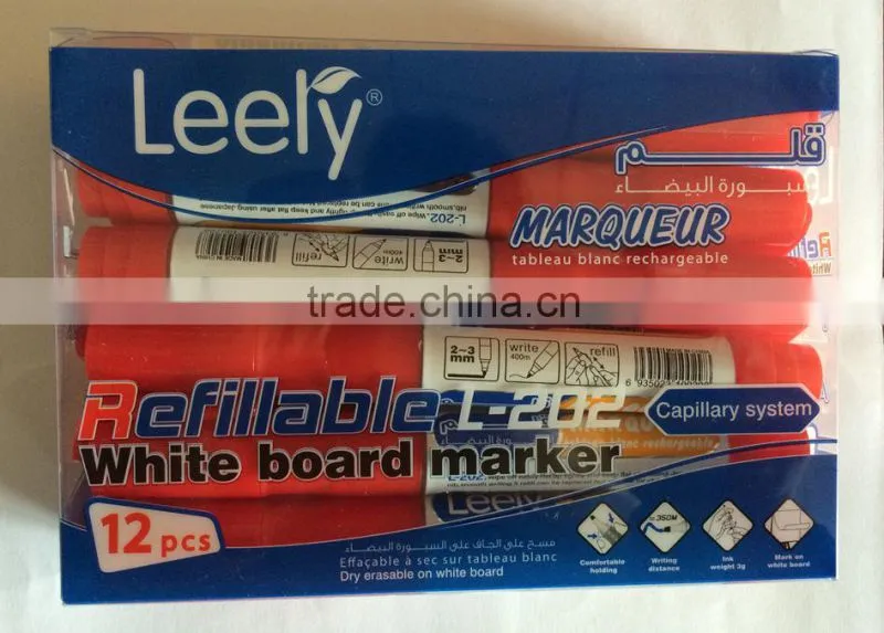 Confirm to EN71-9 and ASTMD4236 refillable white board marker