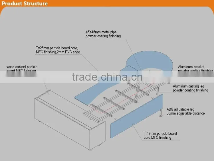 New Design MDF Luxury Wood Office Table Executive Ceo Desk Office Desk Import From China