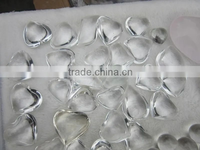 2015 cheapestClear heart shaped crystal for gifts