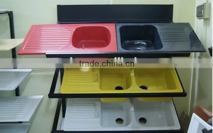 high back kitchen sink / acrylic stone kitchen sink,artificial stone double kitchen sink ,resin stone sink