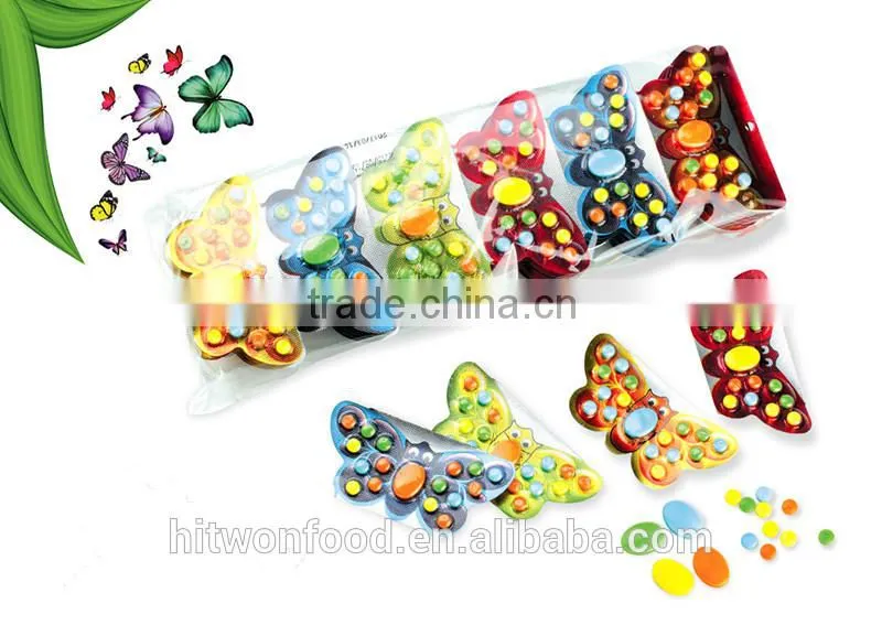 Hitwon butterfly candy pressed fruit candy tablet candy