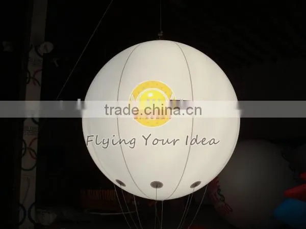 hot sell 1.5m Diameter Advertising Inflatable Trip led Balloon with printed stand LED Balloon for Concert or Action or Party