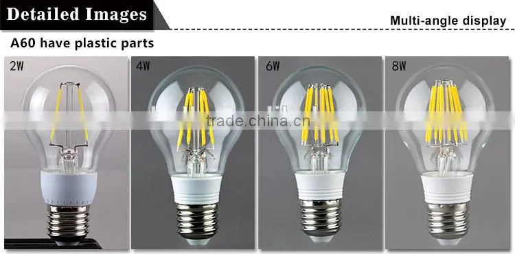 2000k-6300k PF>0.5 SMD 2years garanty e27 a60 led lamp chinese led bulb light, filament leb bulb, led flame shaped light bulb