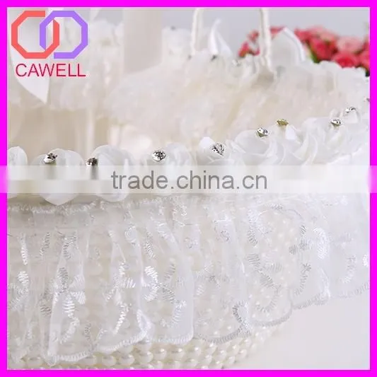 elegant handmade flower basket for wedding