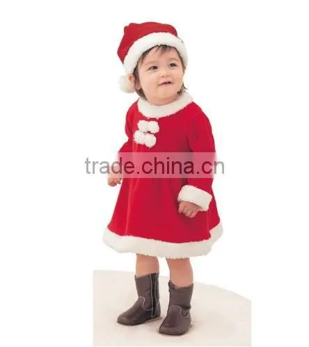 Hot sale high quality christmas baby santa suit
