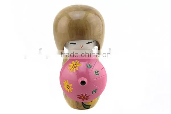 wholesale natural wooden japanese kokeshi gift dolls