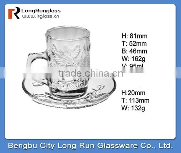LongRun 150ml classic design popular Eco-friendly welcomed shot tea water drinking glass cup drinking coffee glass mug